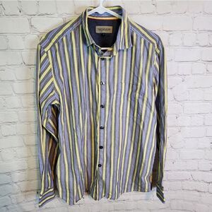 Men's True Measure longsleeve button-down shirt, size Medium